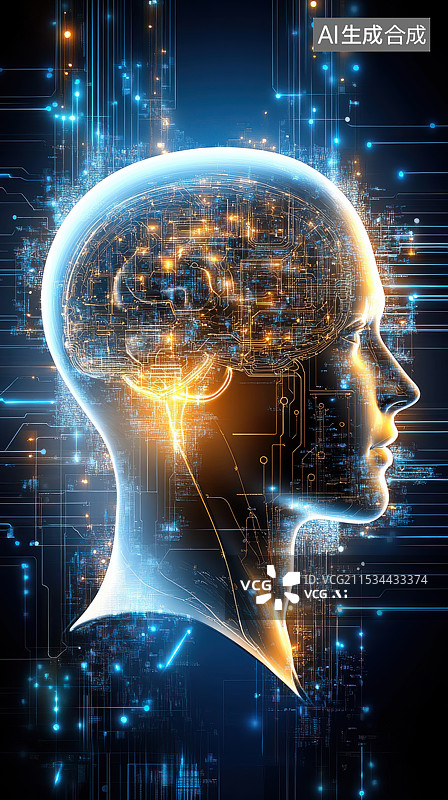 【AI数字艺术】人工智能抽象概念图图片素材