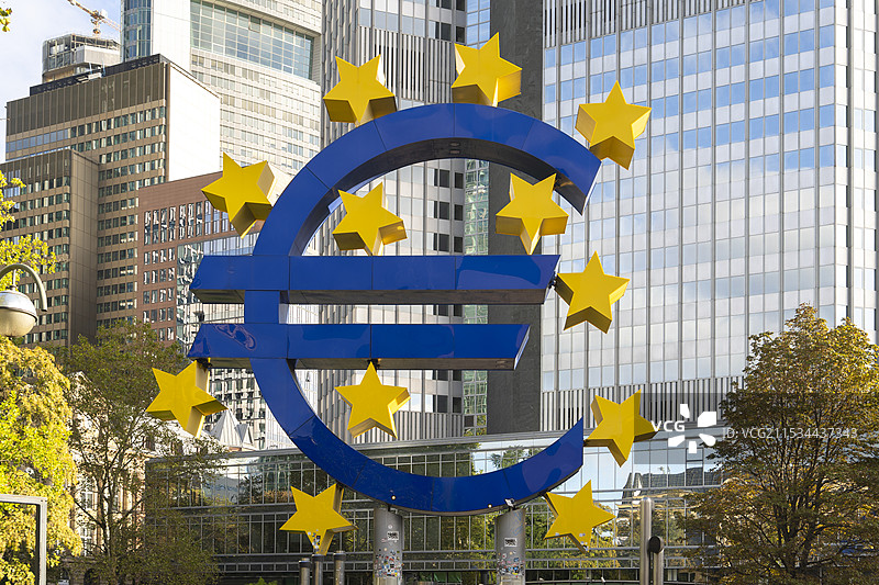 法兰克福欧元塔图片素材