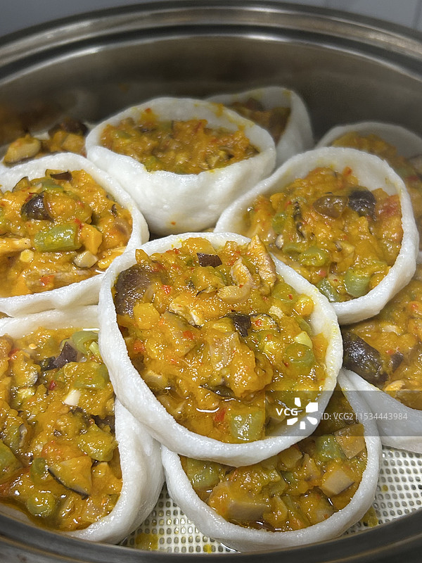 江西特产赣东北美食弋阳年糕碗粿立夏粿米粿泡粉米粉嗦粉碳水清明果麻叶粿图片素材