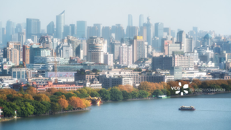 杭州西湖宝石山图片素材