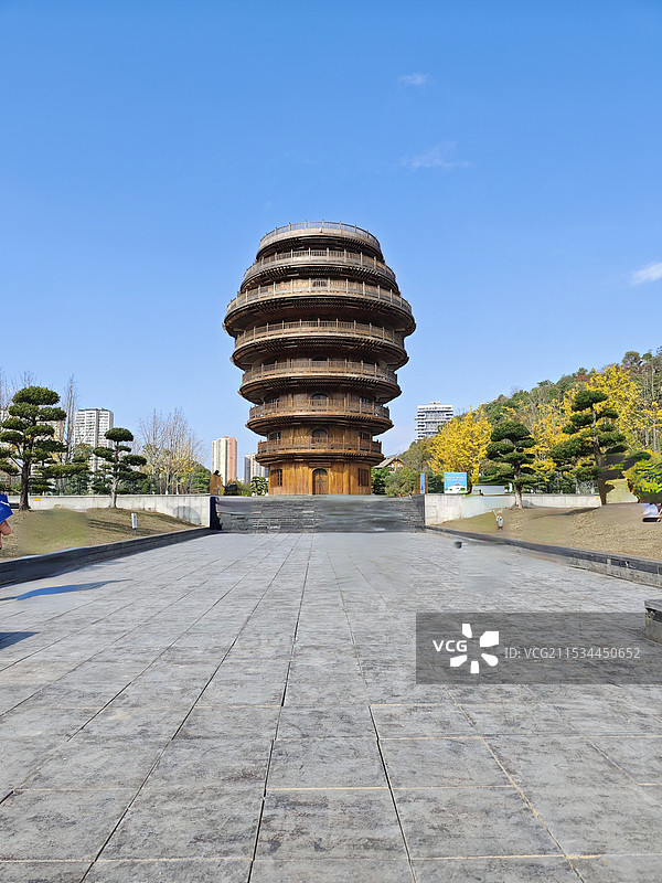 贵阳白云区泉湖公园的楼图片素材