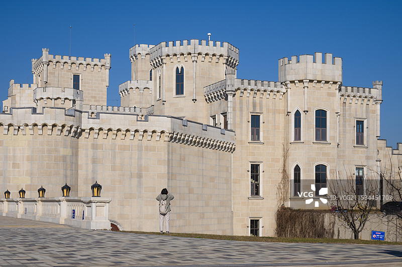 烟台张裕红酒可雅白兰地酒庄景点建筑风光图片素材