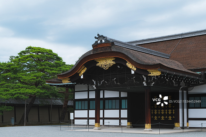 日本京都御所御车寄历史建筑外立面图片素材