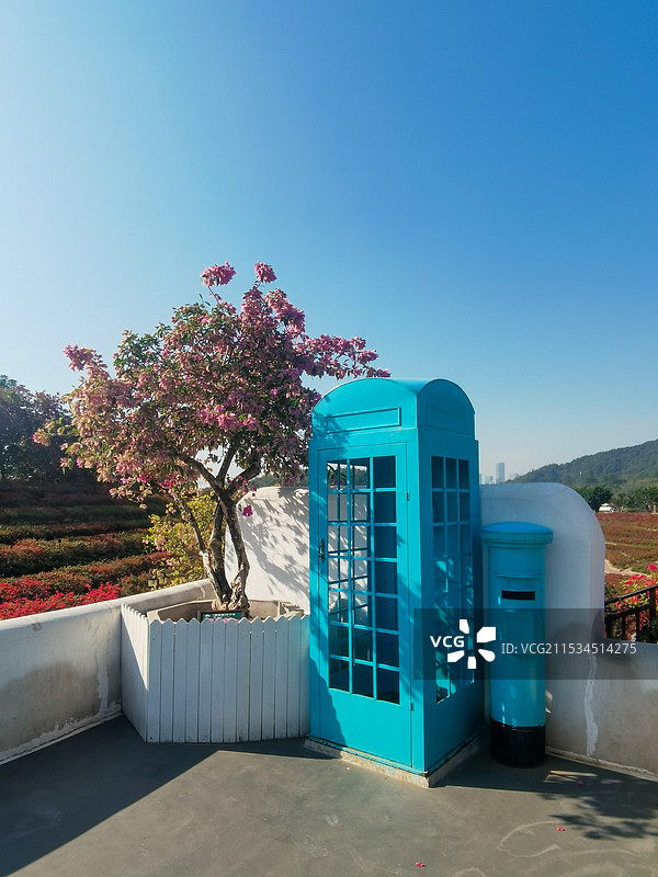 电话亭邮箱，清新浪漫图片素材