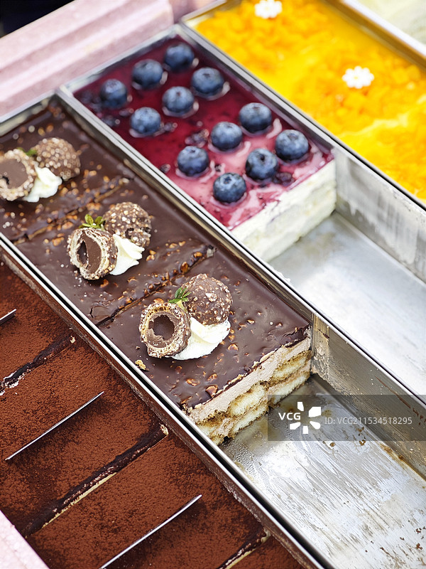 桌上甜点的特写镜头图片素材