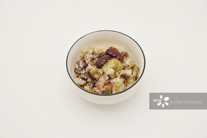 自己做的八宝饭，手工八宝饭，糯米饭，什锦饭图片素材