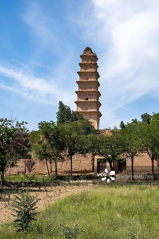 陕西渭南合阳罗山寺塔图片素材