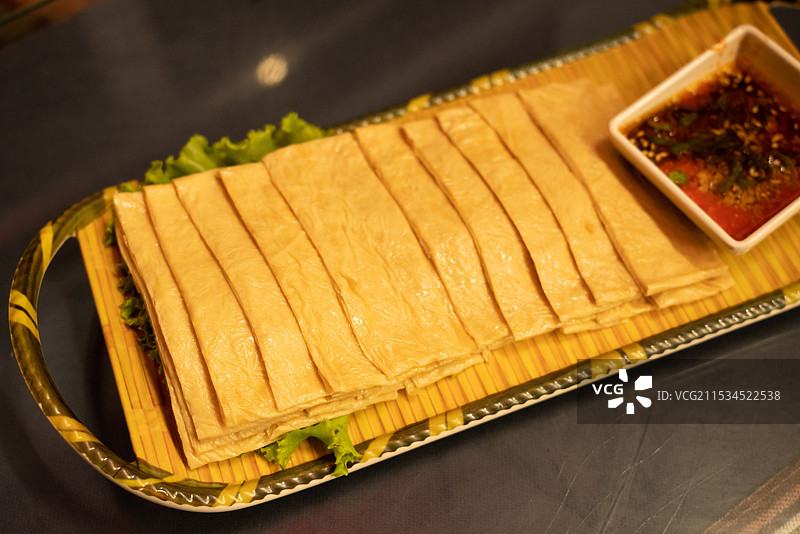 云南石屏特色食品豆腐皮图片素材