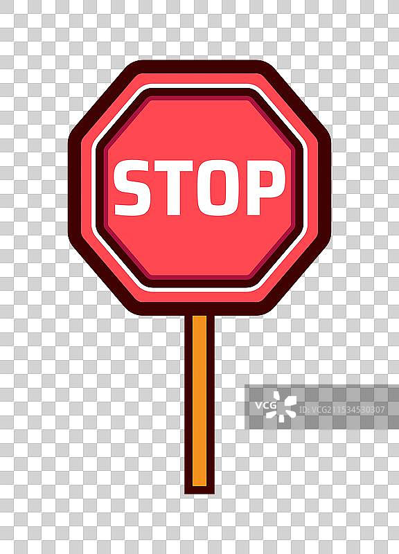 红色停车标志图标图片素材