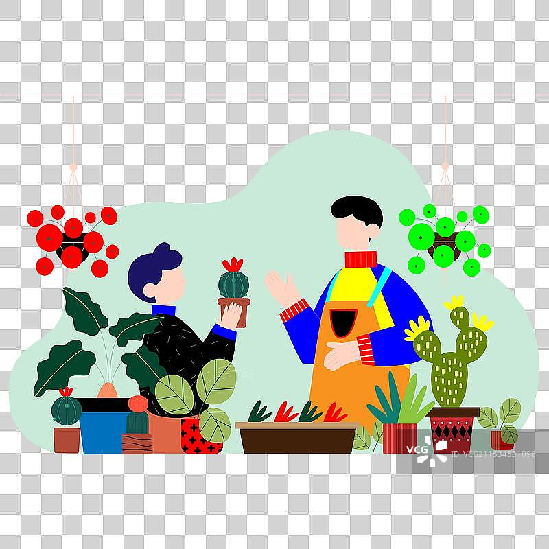 孩子在种花，园艺教育图片素材