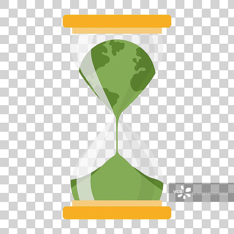 沙漏中的星球流动图片素材