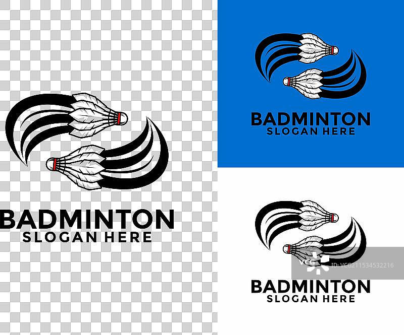 羽毛球运动标志设计 羽毛球标志图片素材
