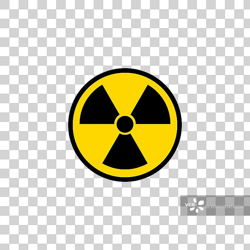 白色背景上的辐射标志图片素材
