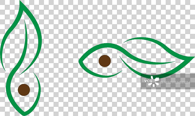 眼睛种子叶图标图片素材