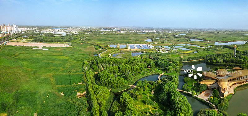 张掖 城市湿地博物馆 边塞竞技体育中心 湿地公园 甘州府城 玉水苑图片素材