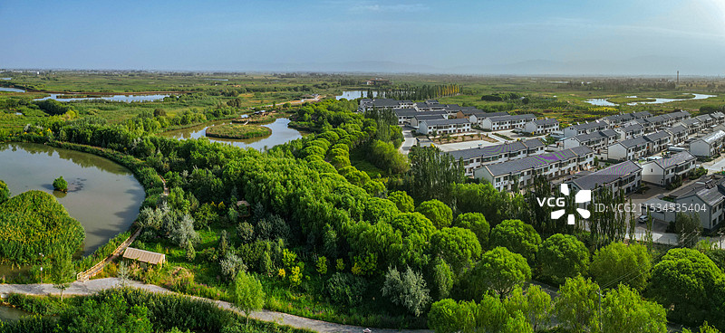 张掖 城市湿地博物馆 边塞竞技体育中心 湿地公园 甘州府城 玉水苑图片素材