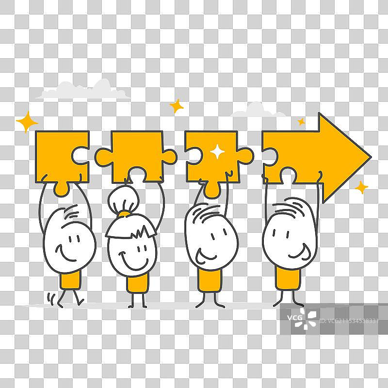 团队合作或协作的商务人士图片素材