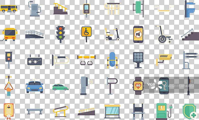 现代城市的智能城市元素集合图片素材