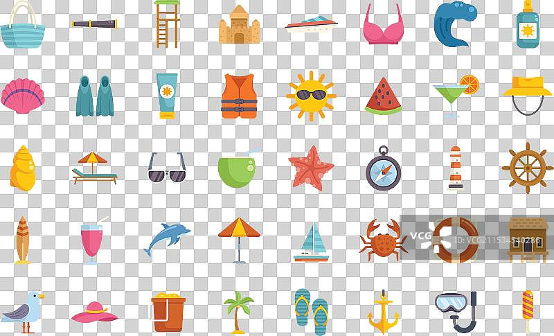 海滩或海边的夏季假期度假图片素材