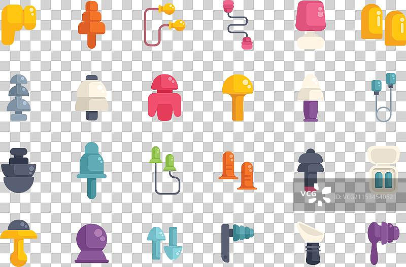 睡眠用降噪耳塞的集合图片素材