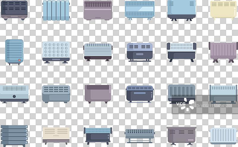 各种家用取暖器的集合图片素材