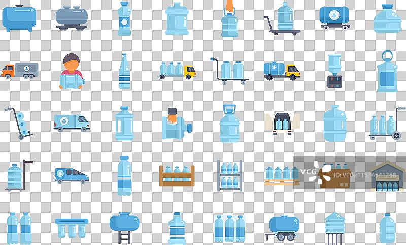 水配送服务，提供多种容器图片素材