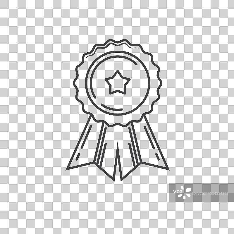 黑色星形徽章奖牌图标元素设计图片素材