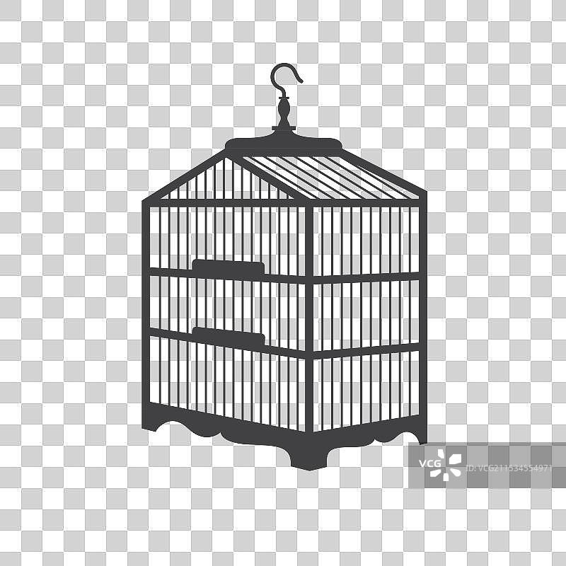 木制鸟笼图标元素设计模板图片素材