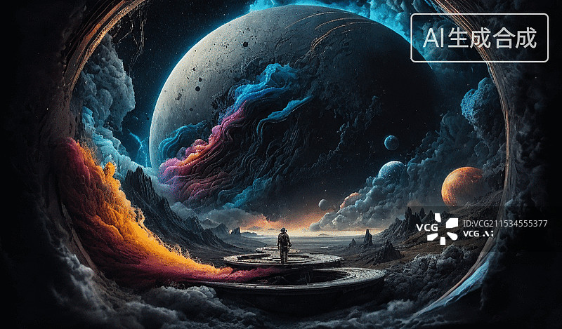 【AI数字艺术】星际探索者图片素材