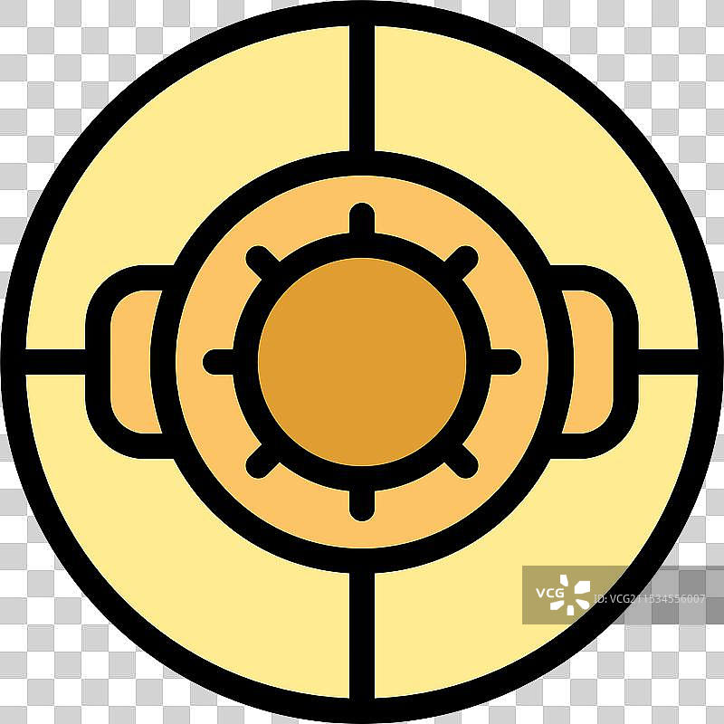 圆形下水道盖，中间有格栅提供排水图片素材