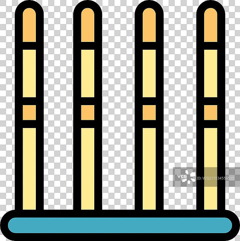 板球场上的门柱准备迎接比赛图片素材