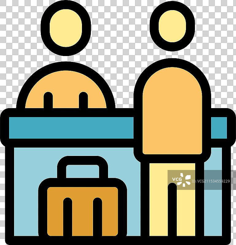 游客在酒店接待处办理入住手续图片素材