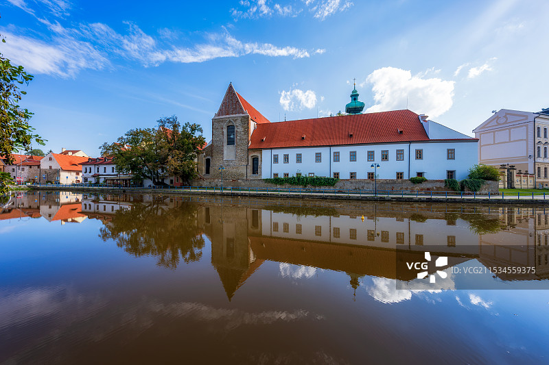 捷克共和国，南捷克州，捷克布杰约维采ČESKÉ BUDĚJOVICE，多明我会修道院，献圣母于主堂图片素材