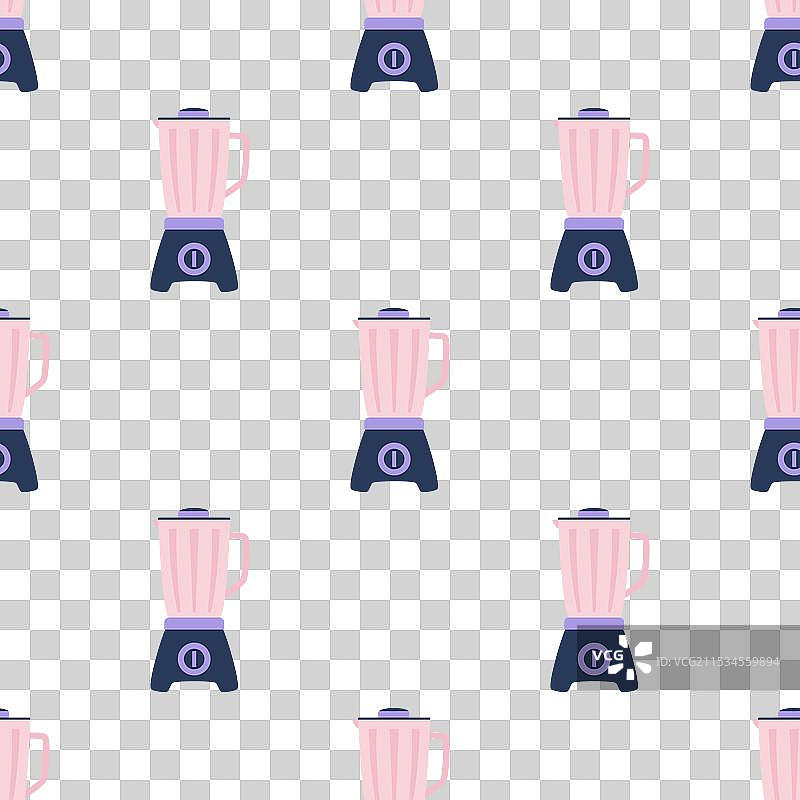 厨房搅拌机无缝图案图片素材