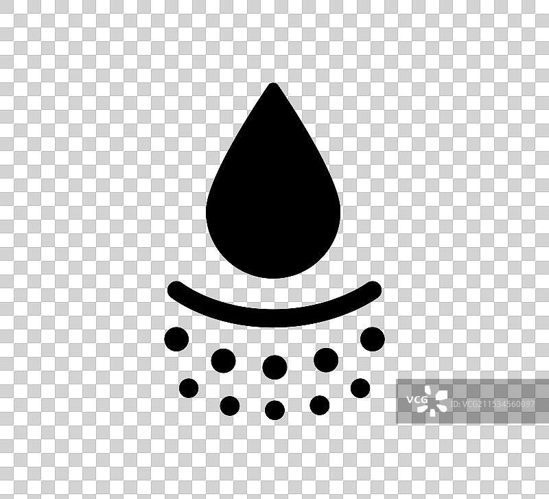 水分吸收图标，深层滋润象征图片素材