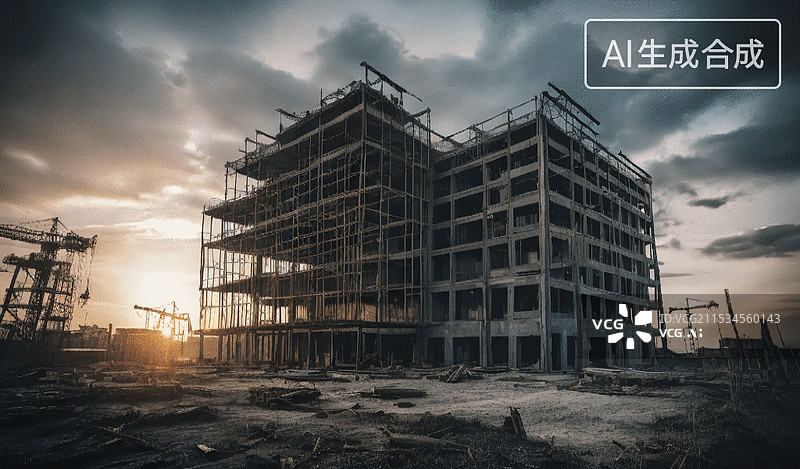 【AI数字艺术】建筑工地图片素材
