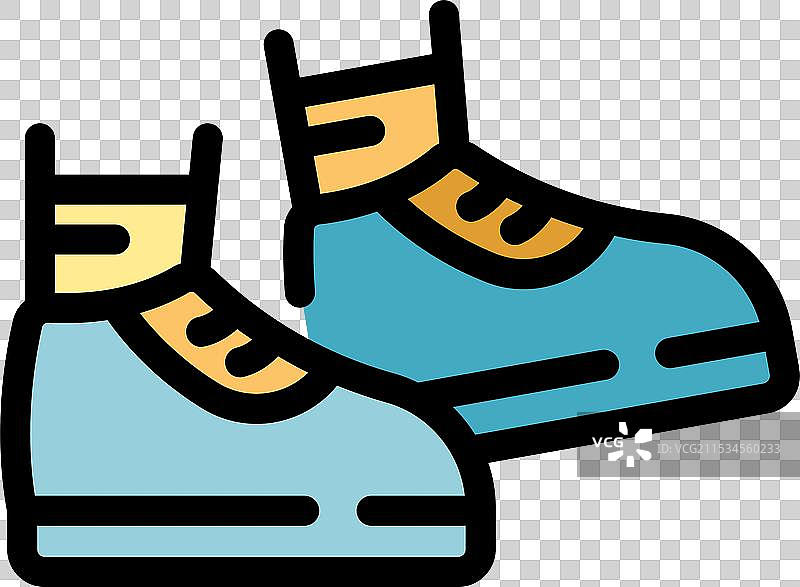 一双用于冬季运动的冰鞋图片素材