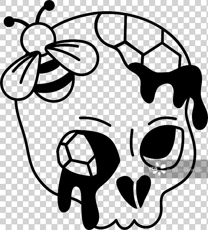 骷髅蜜蜂图片素材