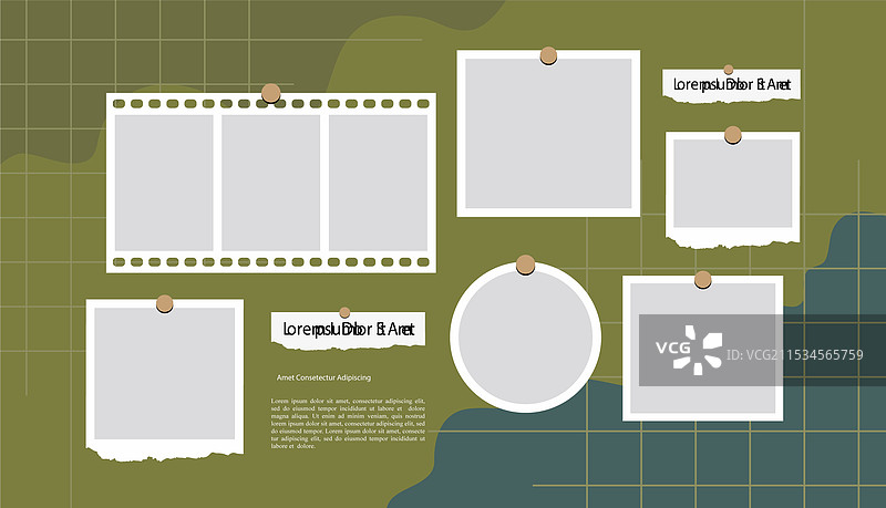 图片或照片框拼贴页面网格布局图片素材