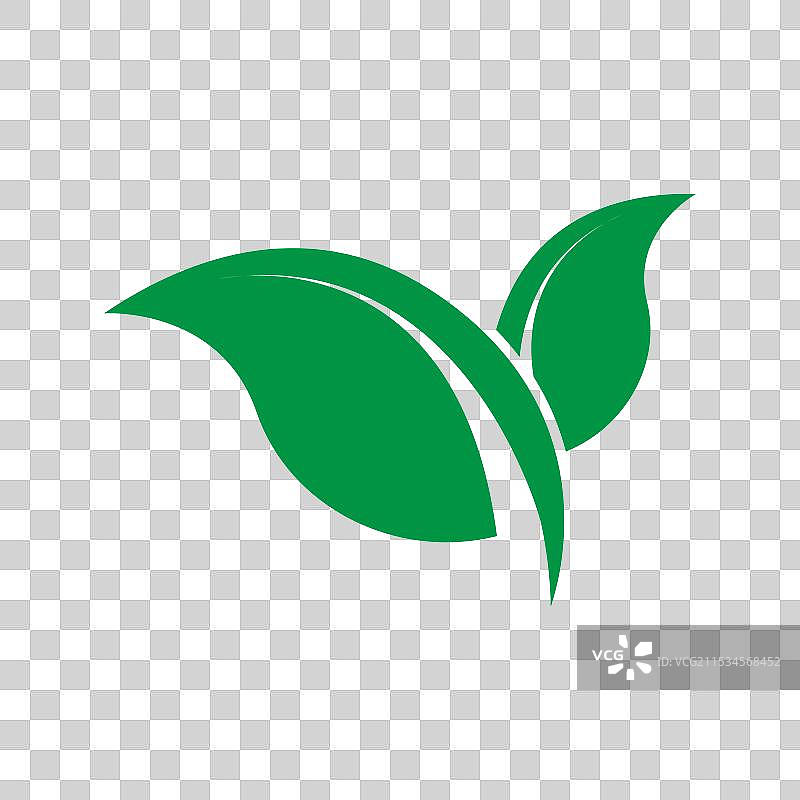 绿色叶子标志图片素材