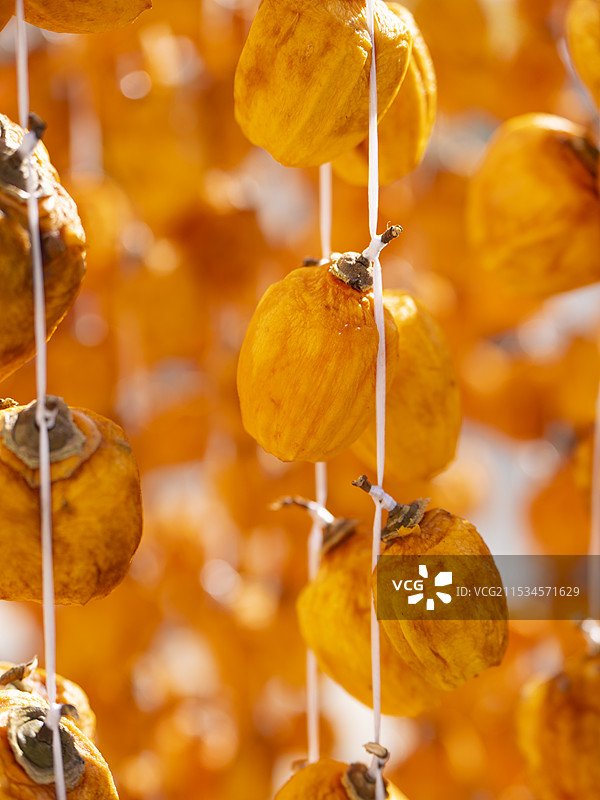 秋天晒柿饼图片素材