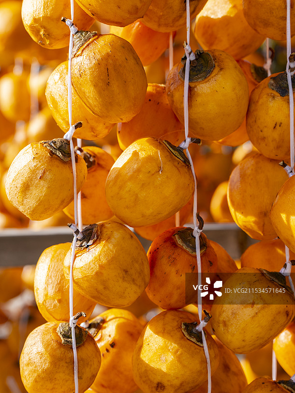 秋天晒柿饼图片素材