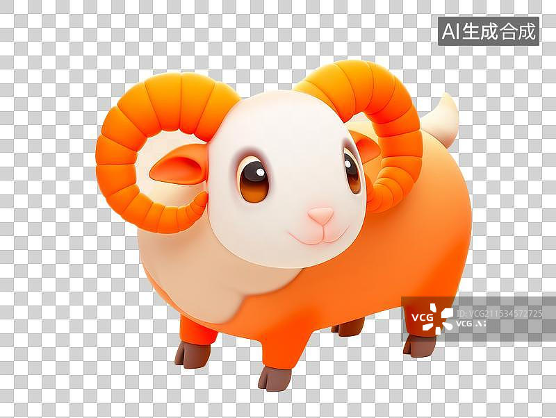 【AI数字艺术】羊年白羊座免抠元素图片素材