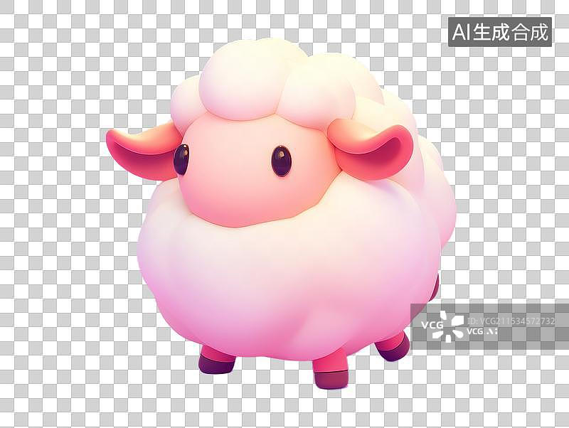 【AI数字艺术】羊年白羊座免抠元素图片素材