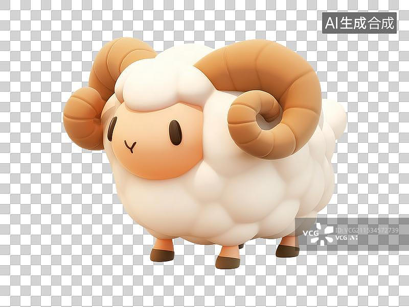 【AI数字艺术】羊年白羊座免抠元素图片素材
