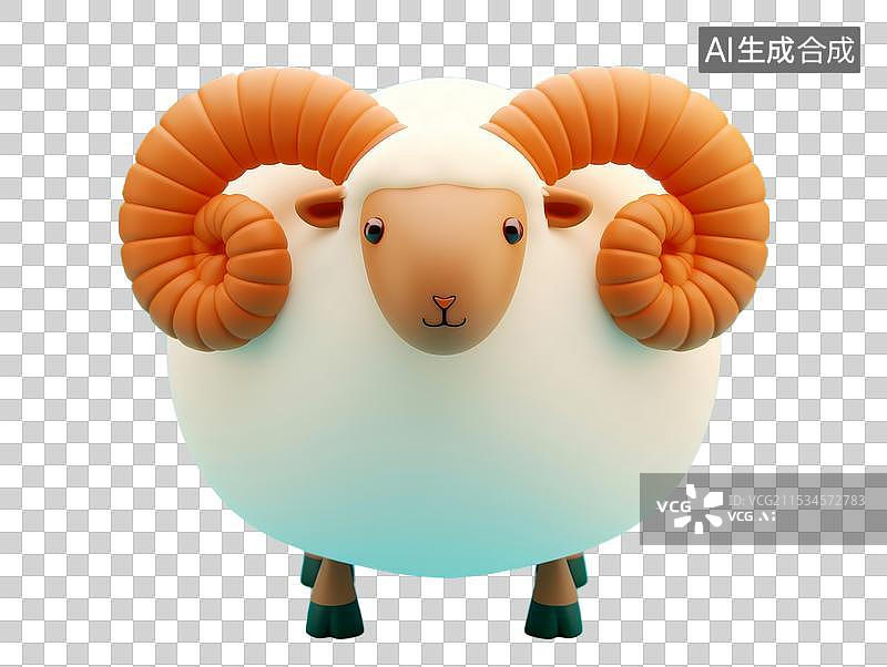 【AI数字艺术】羊年白羊座免抠元素图片素材