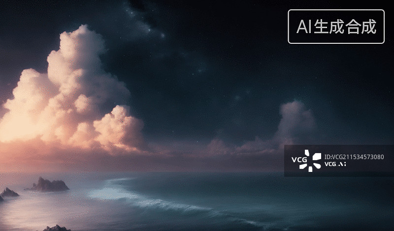 【AI数字艺术】梦幻海景图片素材