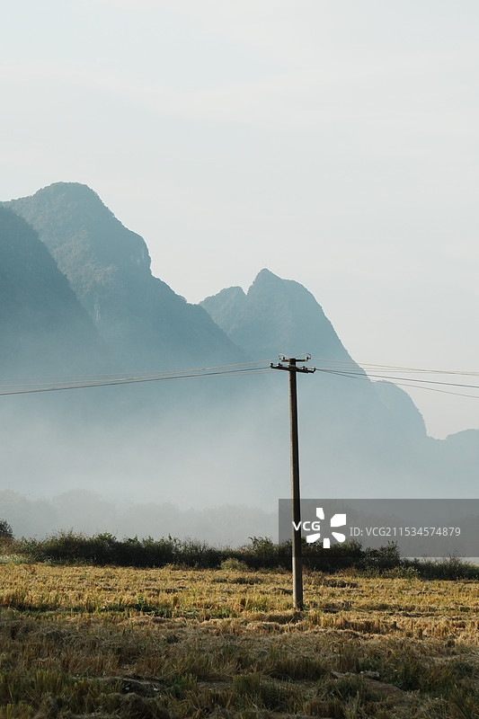 秋收后的稻田图片素材