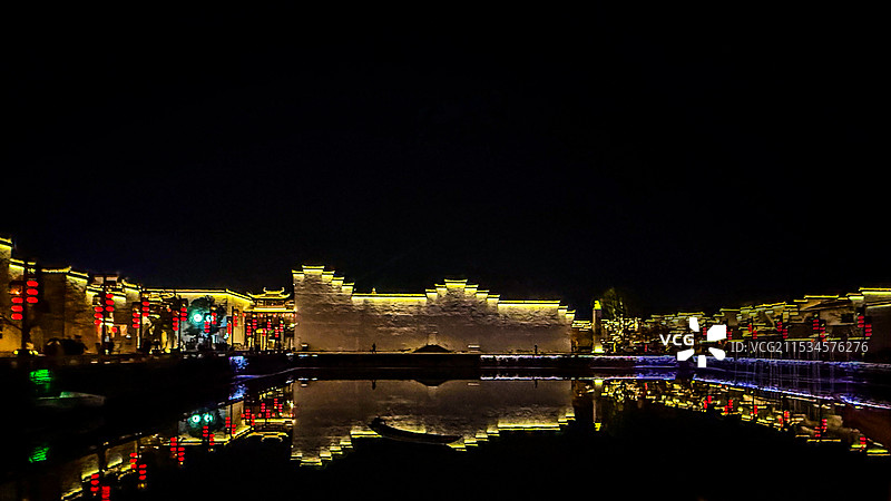 犁桥水镇 夜景图片素材
