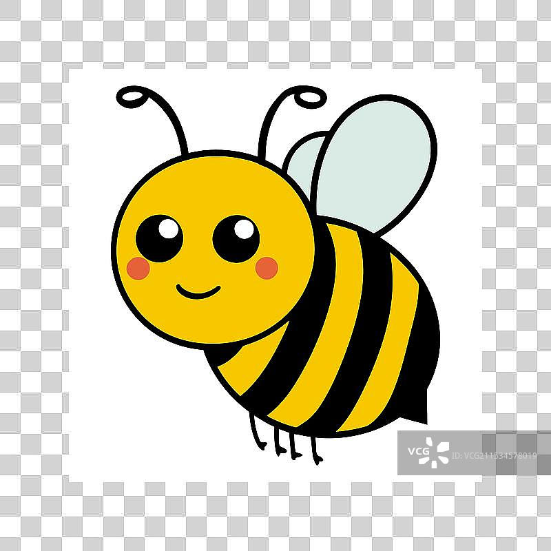 五彩斑斓的蜜蜂剪影图片素材